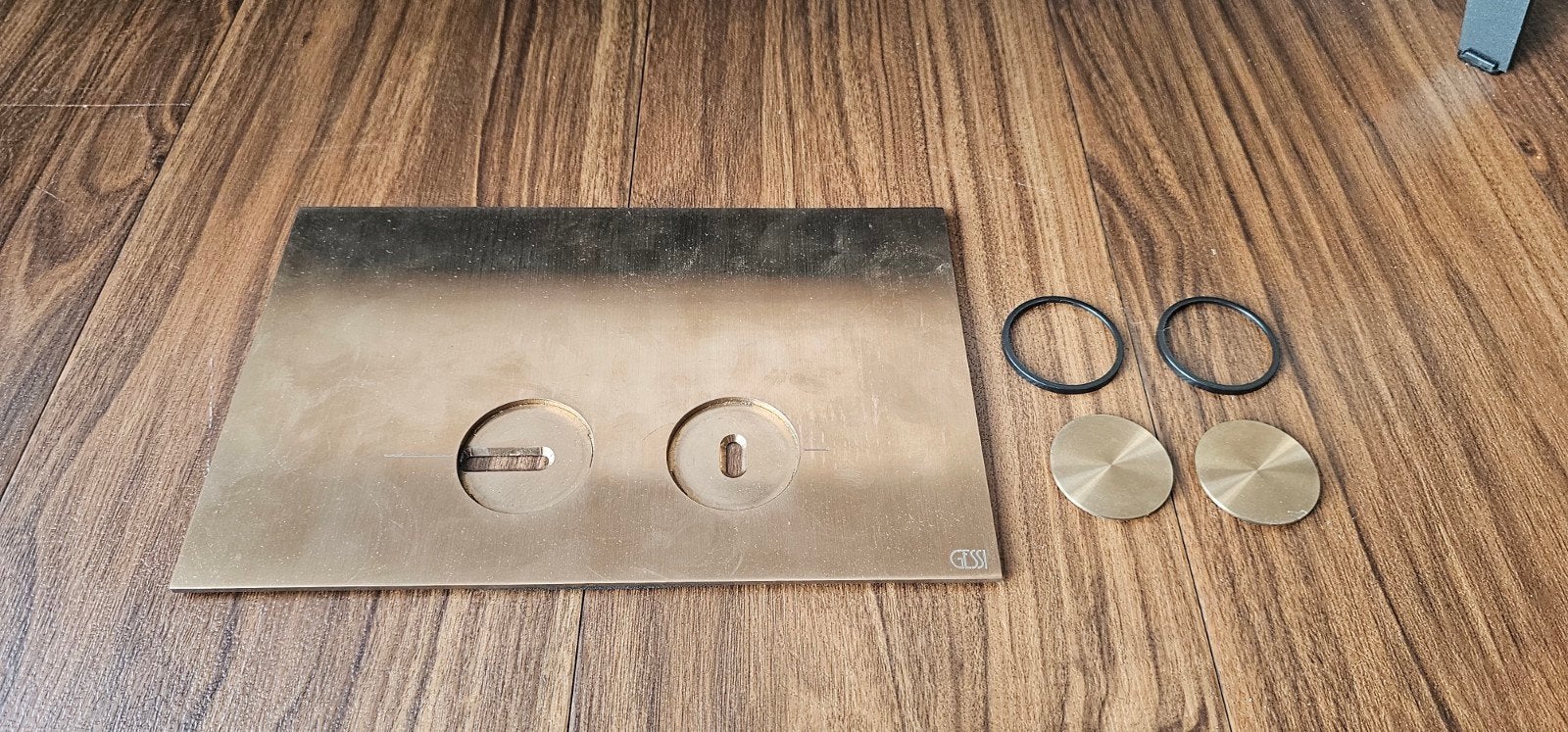 Gessi toilet drukplaat warm staal ES54611#726, Ophalen of Verzenden, Nieuw, Toilet