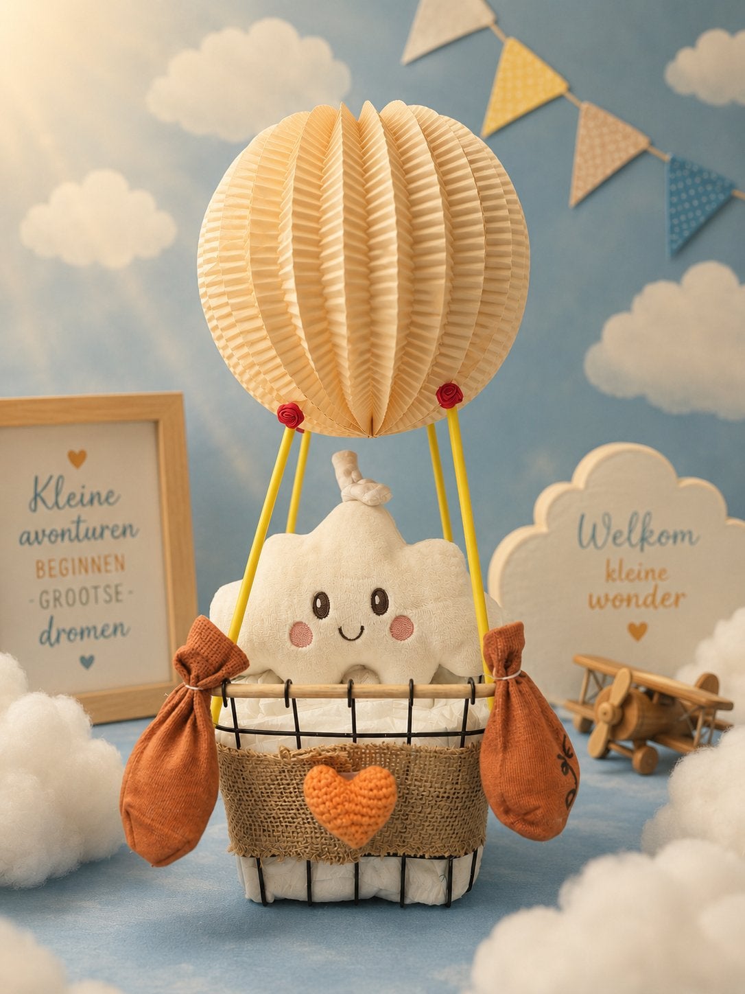 Kraamkado luchtballon, Ophalen of Verzenden, Nieuw, Kraamcadeau