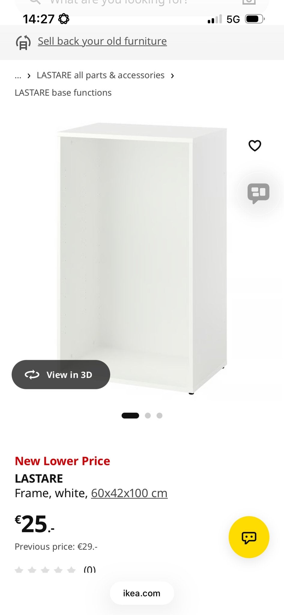 2pcs x IKEA lastare kast, Ophalen, Nieuw