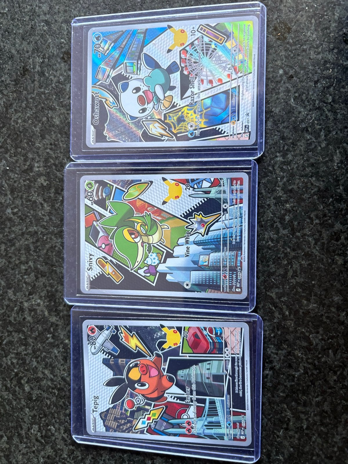 Gen 2 30th Celebration Starter Kaartjes (Snivy, Tepig, Oshaw, Hobby en Vrije tijd, Verzamelkaartspellen | Pokémon, Ophalen of Verzenden