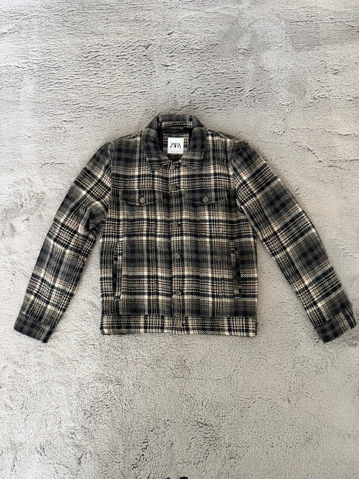 Zara Tweed Geruit Jasje Maat S, Ophalen of Verzenden, Zo goed als nieuw, Maat 46 (S) of kleiner, Meerkleurig