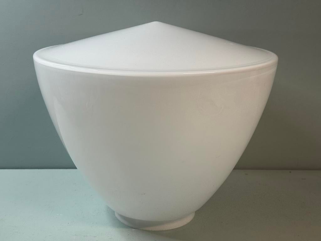 Prachtige glazen opaline Gispen vintage lampenkap, 25 tot 50 cm, Wit, ?, Zo goed als nieuw