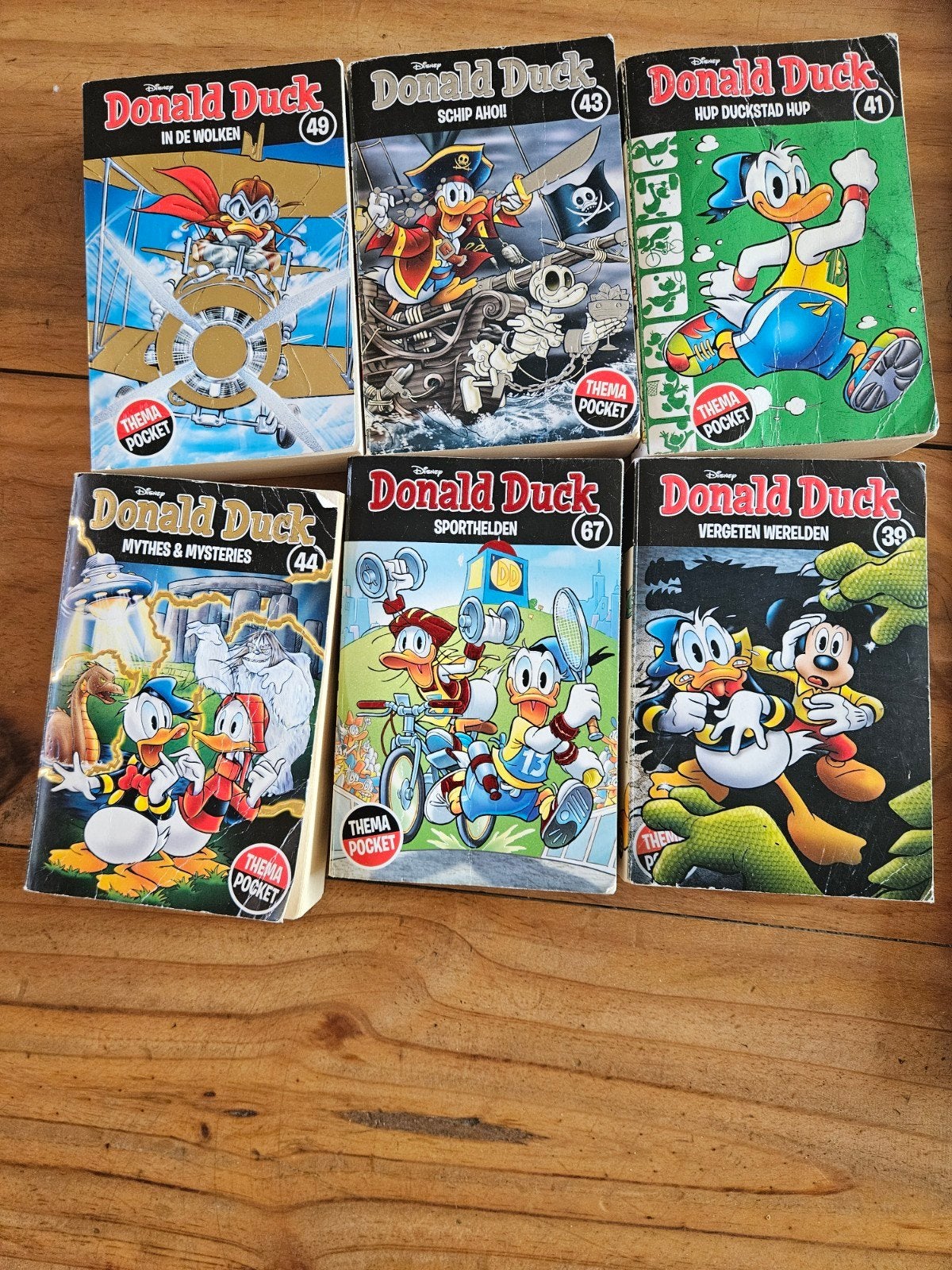 Donald Duck Themapocket collectie - 6 stripboeken, Meerdere stripboeken, Ophalen of Verzenden, Gelezen