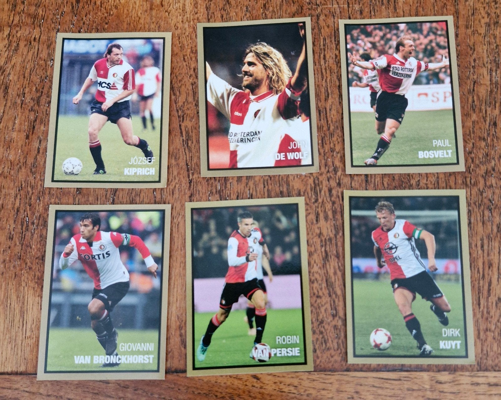 Feyenoord Legends Plaatjes Collectie - Jozsef Kiprich e.a., Ophalen of Verzenden, Feyenoord, Poster, Plaatje of Sticker