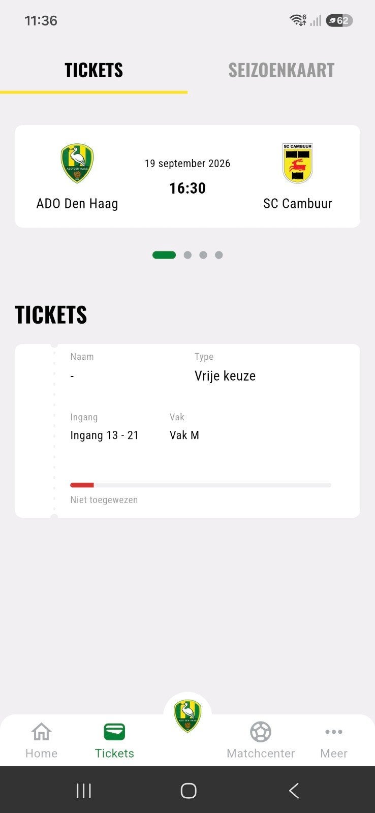 Ado Cambuur 1 ticket vak m