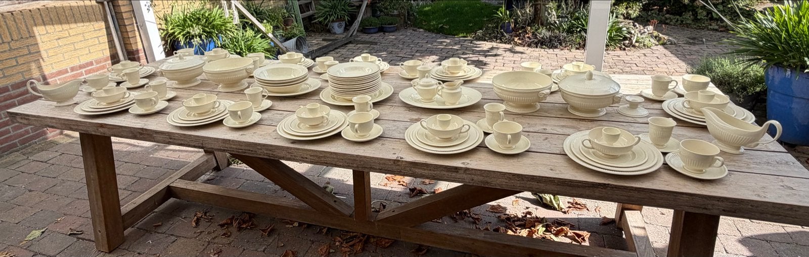 Wedgwood Edme Compleet Servies - 12 Personen (137 stuks), Klassiek, Ophalen of Verzenden, Zo goed als nieuw, Wedgwood