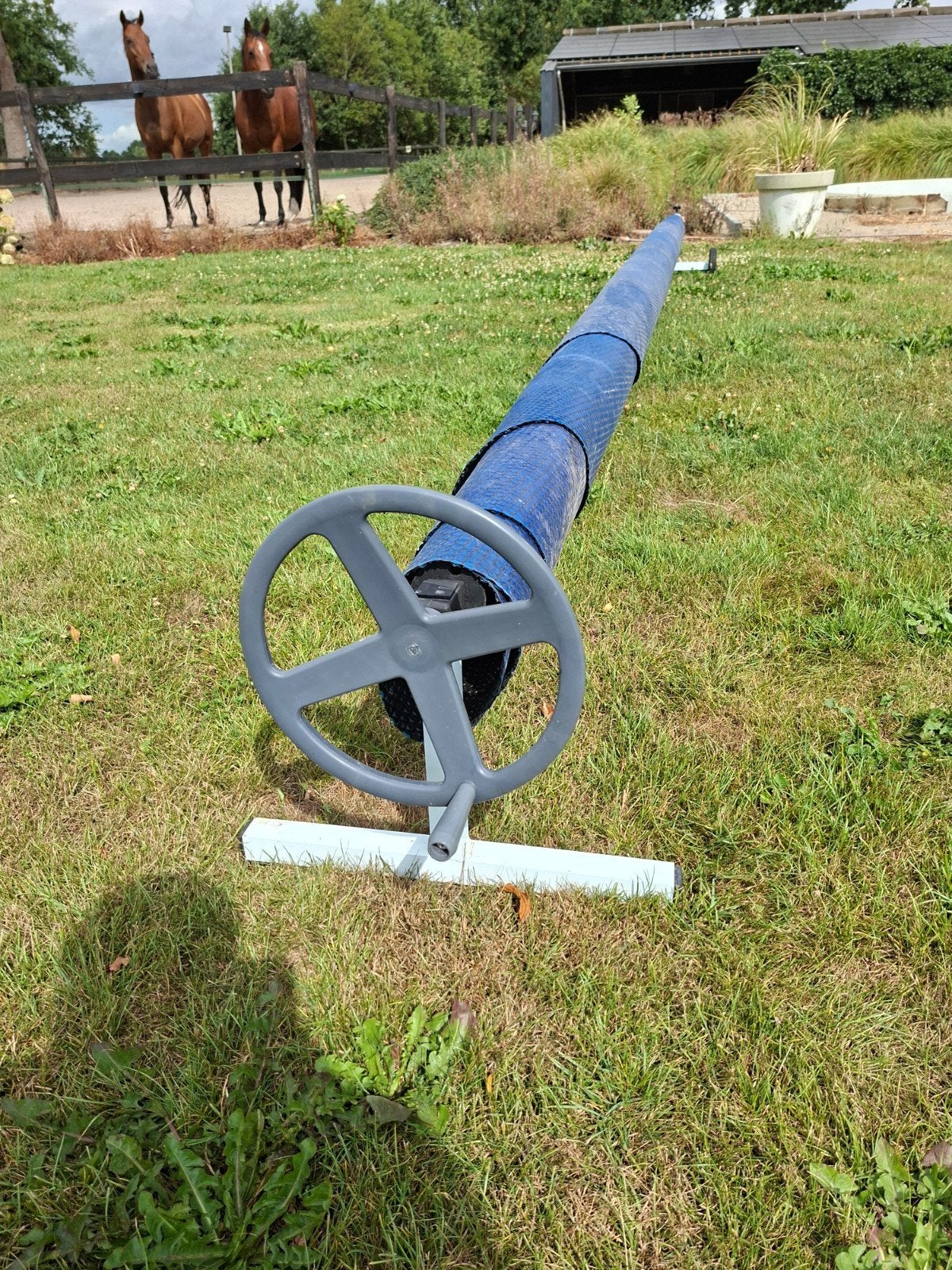 Zwembad oprolsysteem met afdekzeil, Ophalen, Gebruikt, Minder dan 80 cm, Overige typen
