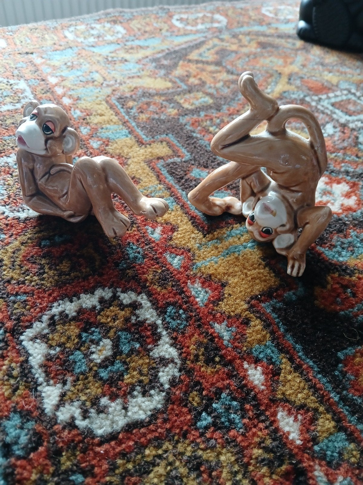 Porseleinen aapjes, Vintage, Meerkleurig, Overige materialen, Ophalen of Verzenden