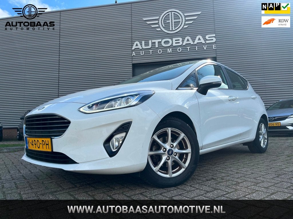 Ford Fiesta 1.0 Titanium AUTOMAAT+NL-AUTO+1EIG+NAP+NAVI+FULL, 125 pk, Gebruikt, Bedrijf, Onderhoudsboekje