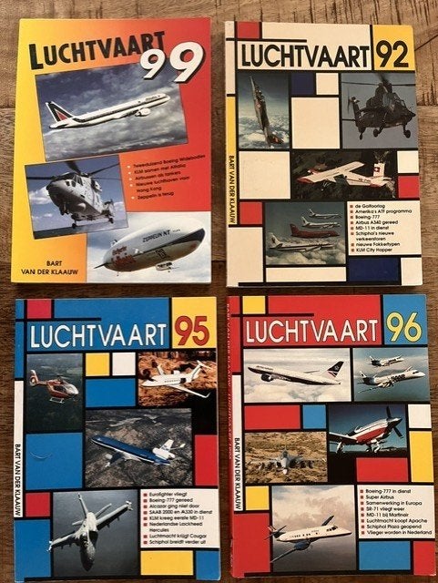 4x Luchtvaart - B van der Klaauw, Ophalen of Verzenden, Zo goed als nieuw, Boek of Tijdschrift