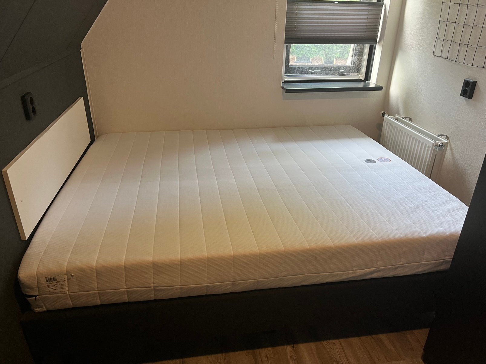 Wehkamp Boxspring 160x200 cm in goede staat, Ophalen, Zwart, Tweepersoons, Zo goed als nieuw