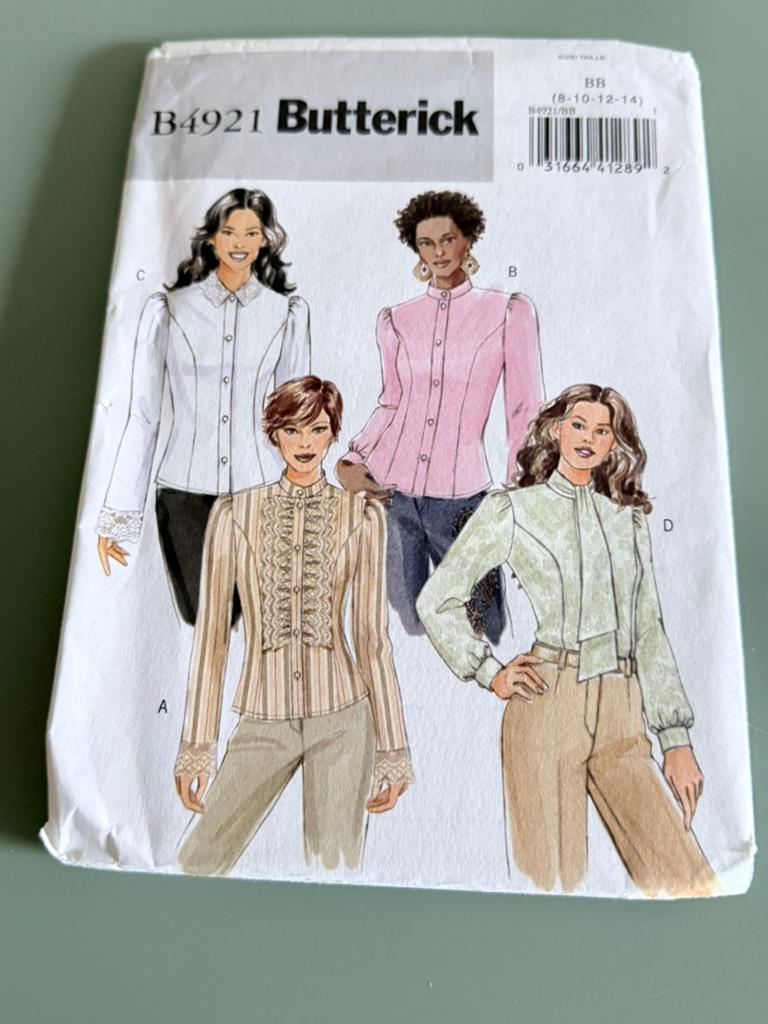 Butterick naaipatroon B4921 damesblouses maat 8-10-12-14, Hobby en Vrije tijd, Kledingpatronen, Ophalen of Verzenden, Nieuw, Vrouw