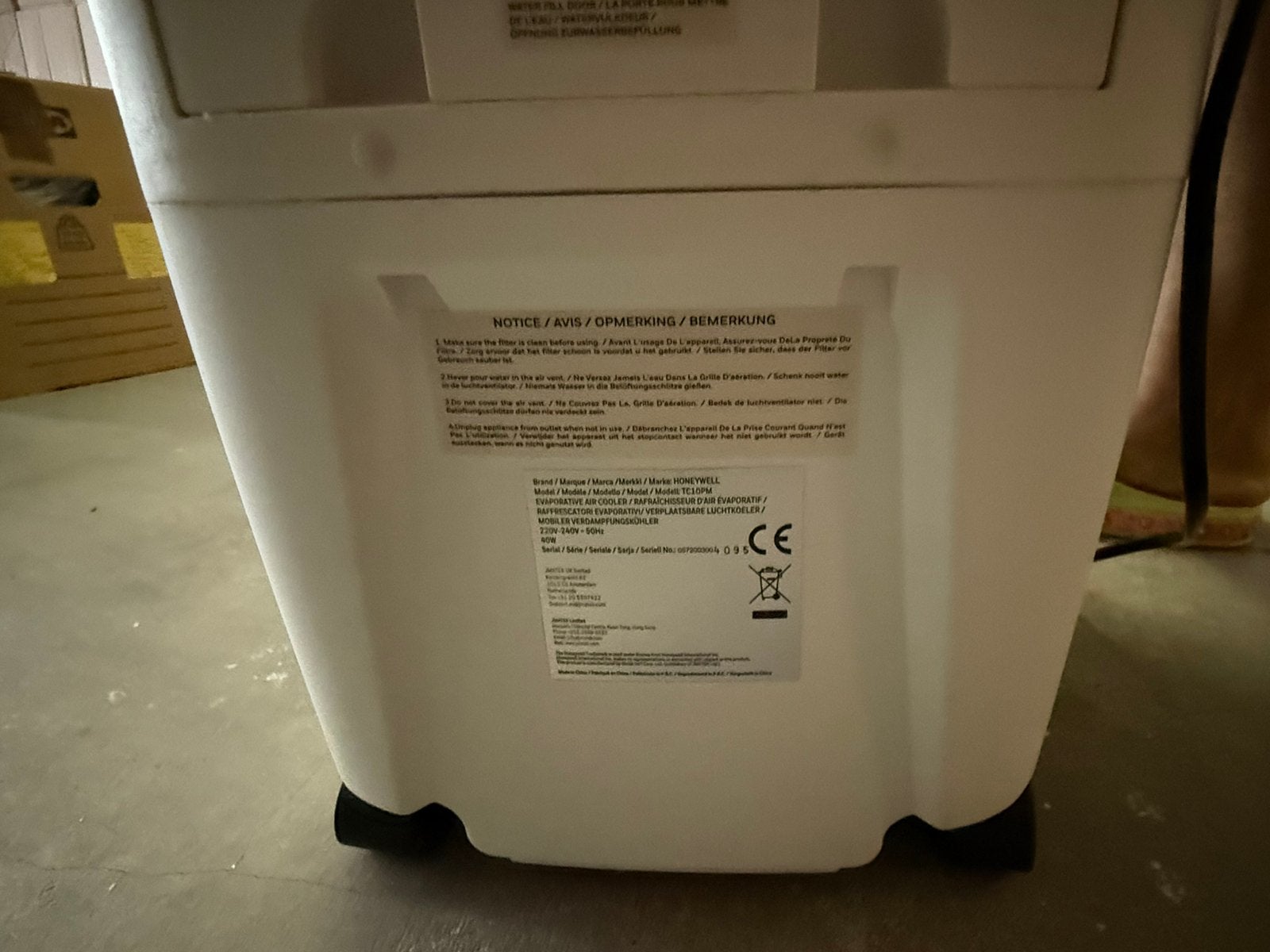 Honeywell aircooler, Ophalen of Verzenden, Mobiele airco, Minder dan 60 m³, 3 snelheden of meer