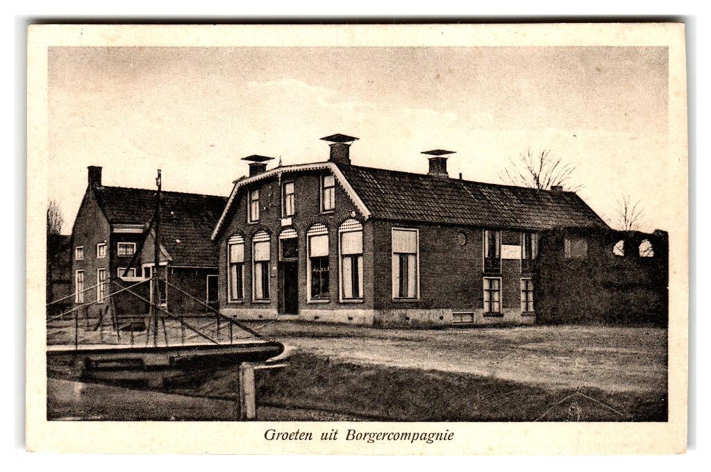 Borgercompagnie, Groeten uit Borgercompagnie, Verzenden, 1940 tot 1960, Gelopen, Groningen