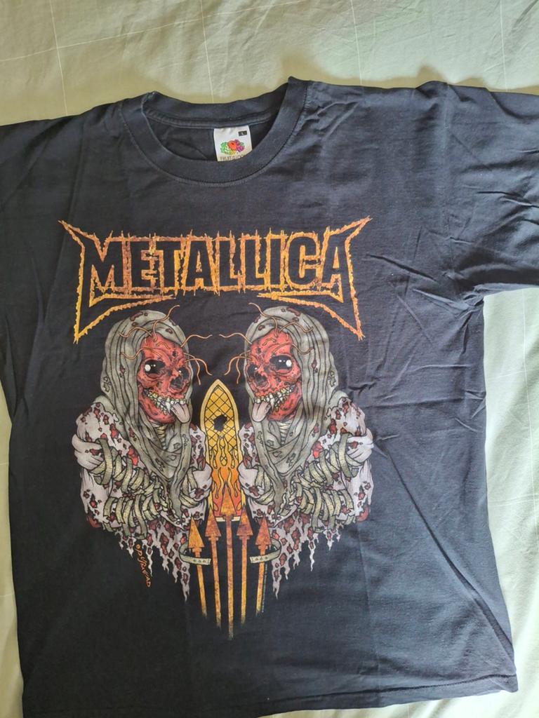 Metallica Officiële World Tour Shirt 2003 - Maat L, Maat 52/54 (L), Zwart, Ophalen of Verzenden, Gedragen