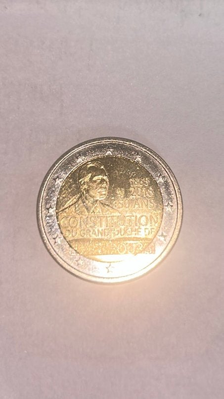 Een munt uit 2018 mmt leeuw uit Luxemburg, Ophalen of Verzenden, Luxemburg, 2 euro
