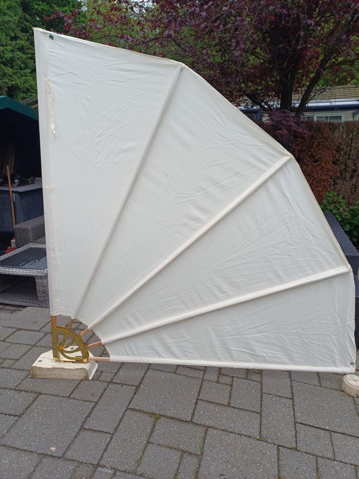 Wind en zonnescherm inklapbaar, Ophalen, Uittrekbaar, Zo goed als nieuw