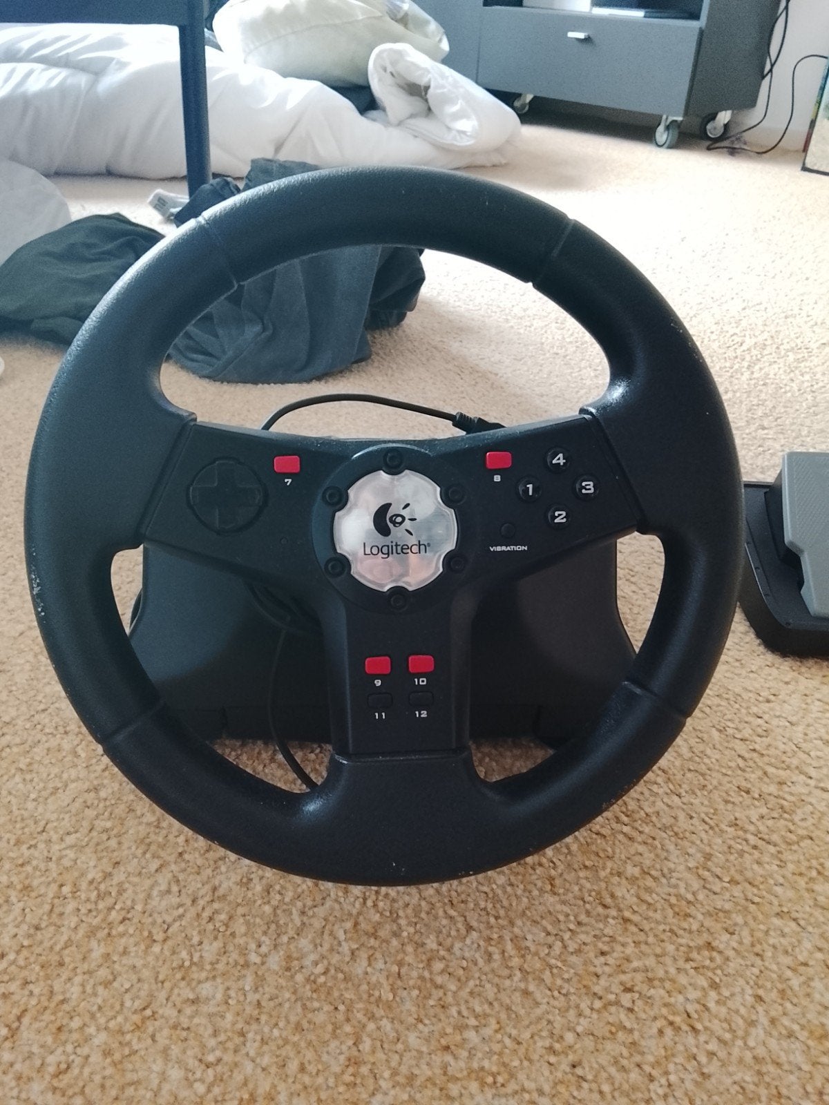 Logitech racestuur met pedalen voor PC, Spelcomputers en Games, Games | Pc, Gebruikt, 1 speler, Racen en Vliegen, Ophalen of Verzenden