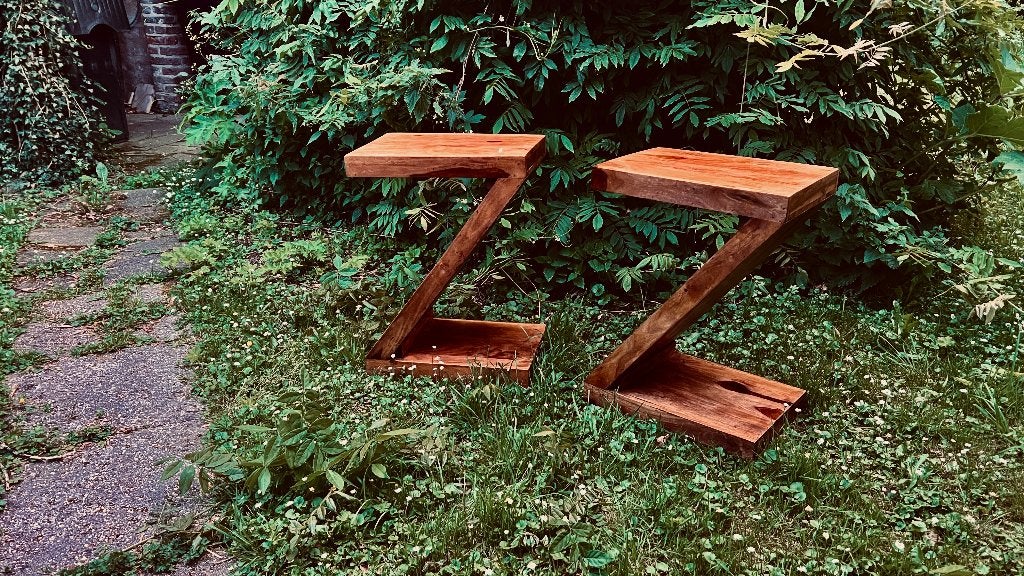 Leuke Plantentafel bijzettafel Z tafel - nachtkastjes - set-, Minder dan 45 cm, Zo goed als nieuw, Hout, 55 tot 70 cm