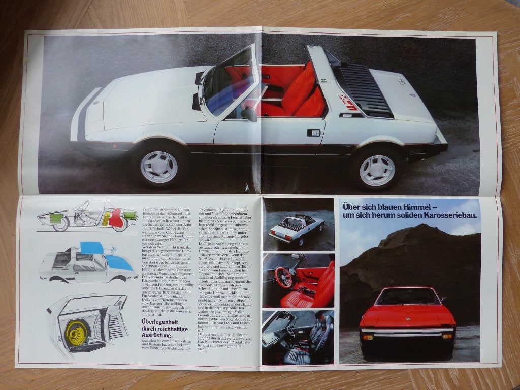 Bertone x 1/9 Fiat brochure 1983 1984, Verzenden, Zo goed als nieuw, Overige merken