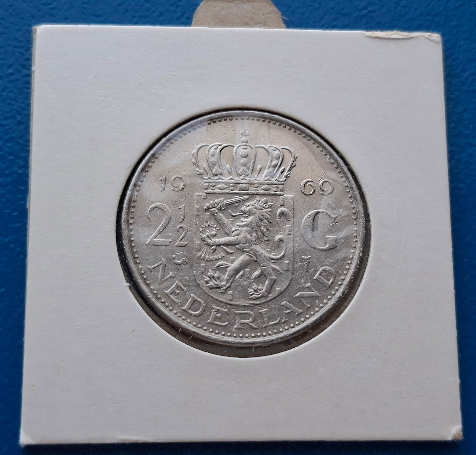 2 1/2 gulden 1969 (haan) - Juliana*, Verzenden, Koningin Juliana, 2½ gulden, Losse munt
