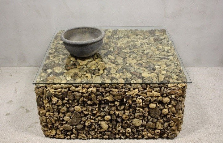 Stoere Boomstam Salontafel Unieke Tafel Gerecycled Oud Hout, Uniek Werelds Landelijk Naturel Vintage Stoer Retro Boho Rustiek