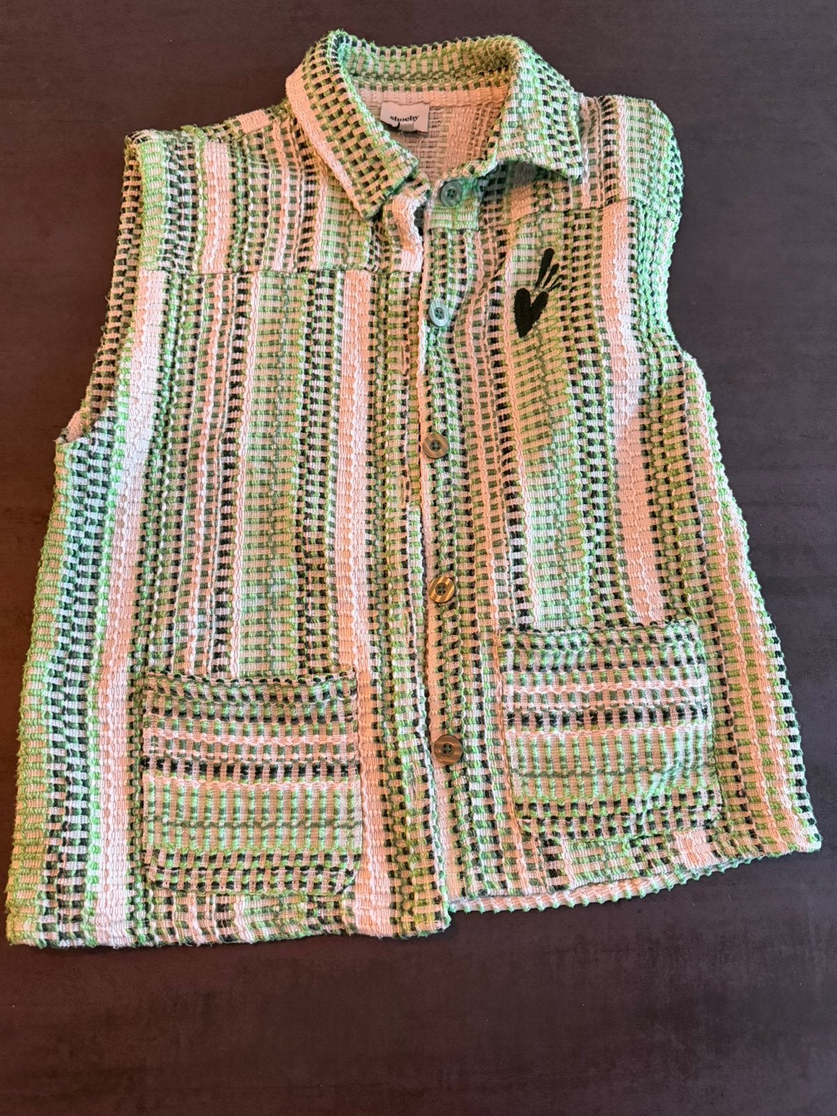 Vest groen shoeby maat 170-176, Kinderen en Baby's, Kinderkleding | Maat 170, Ophalen of Verzenden, Zo goed als nieuw, Jongen of Meisje