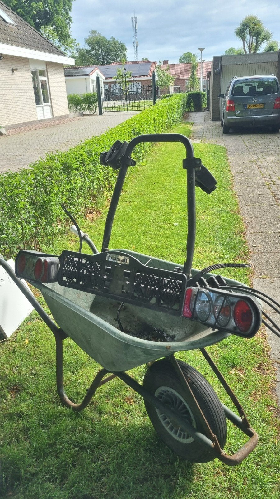 Kantelbare fietsendrager voor trekhaak, Ophalen, 2 fietsen, Gebruikt, Trekhaakdrager