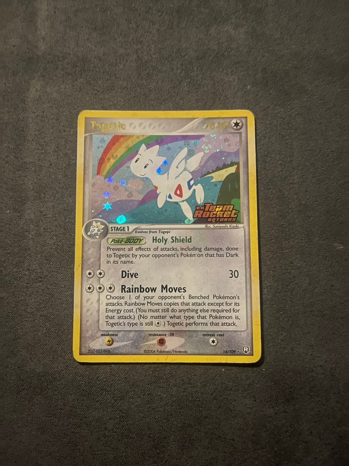 Togetic 14/109 EX Team Rocket Returns Pokémon kaart, Ophalen of Verzenden, Gebruikt, Losse kaart, Foil