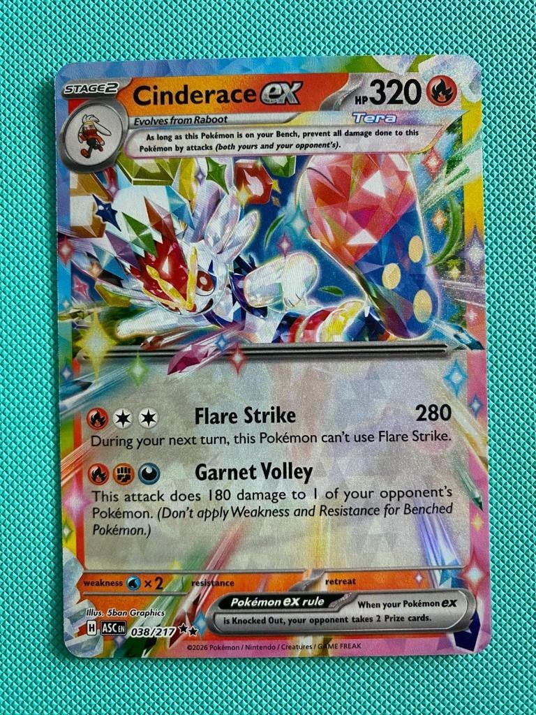 Cinderace EX 038/217 ASC, Verzenden, Nieuw, Losse kaart