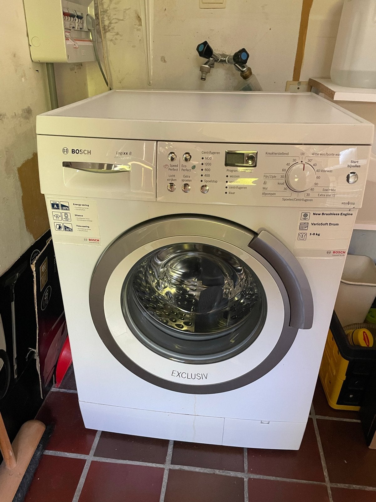 Bosch Logixx 8 VarioPerfect Wasmachine - 8kg, 1400 toeren, Ophalen, 1200 tot 1600 toeren, Gebruikt, 8 tot 10 kg