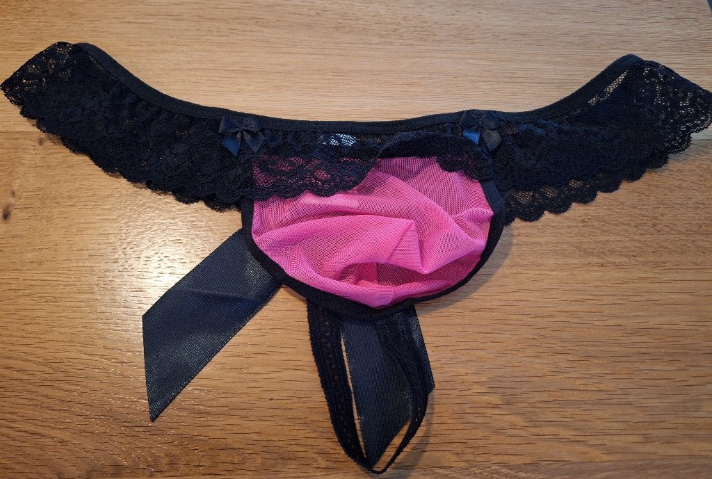 sexy herenstring maat L, Verzenden, Zwart, Overige typen