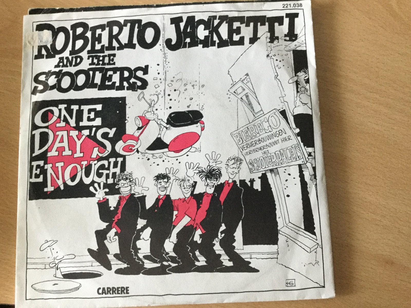 Roberto Jacketti and the Scooters-One day’s enough. Single., Ophalen of Verzenden, Gebruikt, Pop