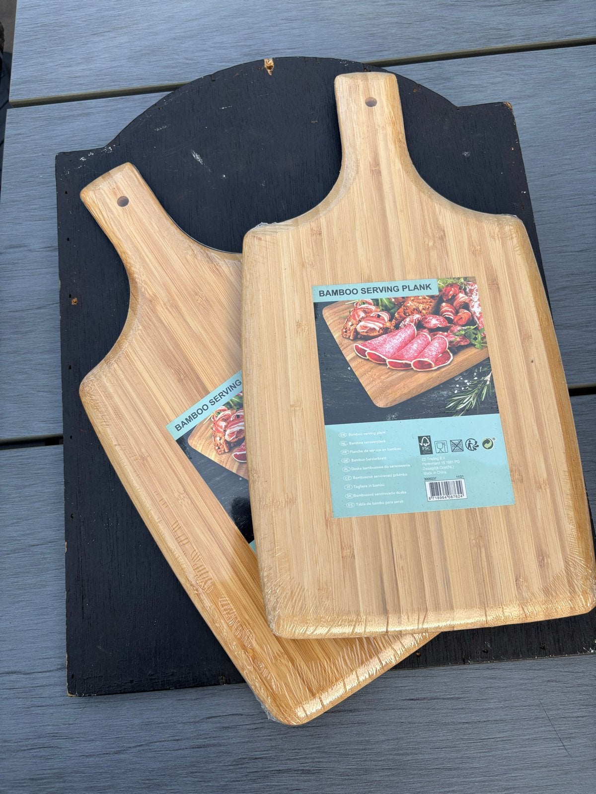 Nieuwe Bamboe Serveerplank - Ideaal voor hapjes, Hout, Snij-/serveerplank, Nieuw, Ophalen of Verzenden