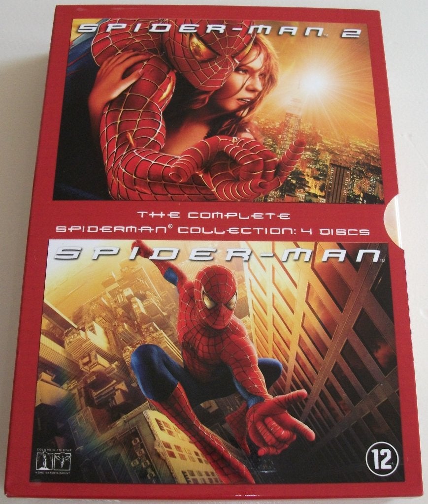 Dvd *** SPIDER-MAN 1 + 2 *** 4-Disc Box Complete Collectie, Vanaf 12 jaar, Ophalen of Verzenden, Zo goed als nieuw, Actie