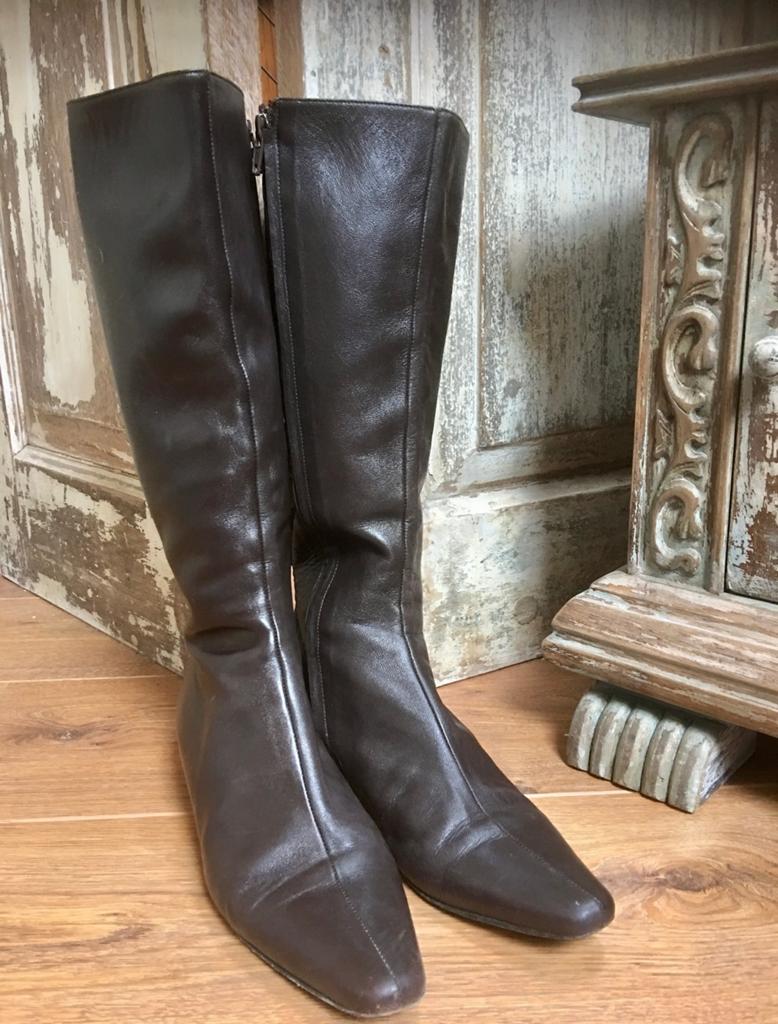 Enrico Entinori Italiaanse bruine laars mt 36,5 nw, Kleding | Dames, Schoenen, Ophalen of Verzenden, Zo goed als nieuw