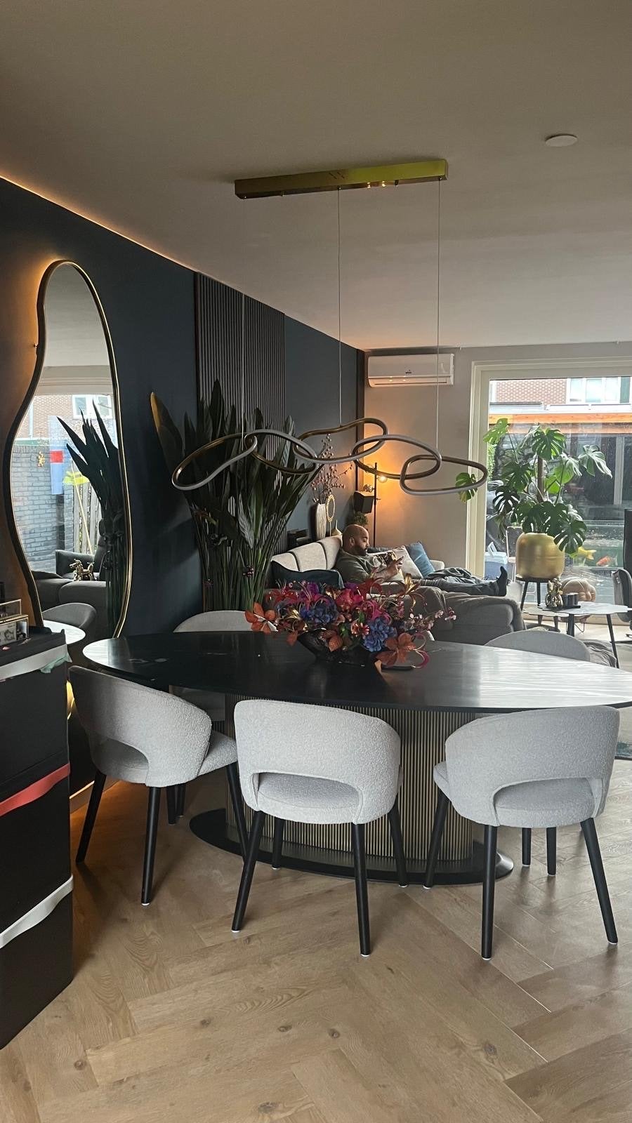 Richmond Plafonnière Cailey en Hanglamp Flyn LED Goud, Ophalen, Nieuw, Metaal