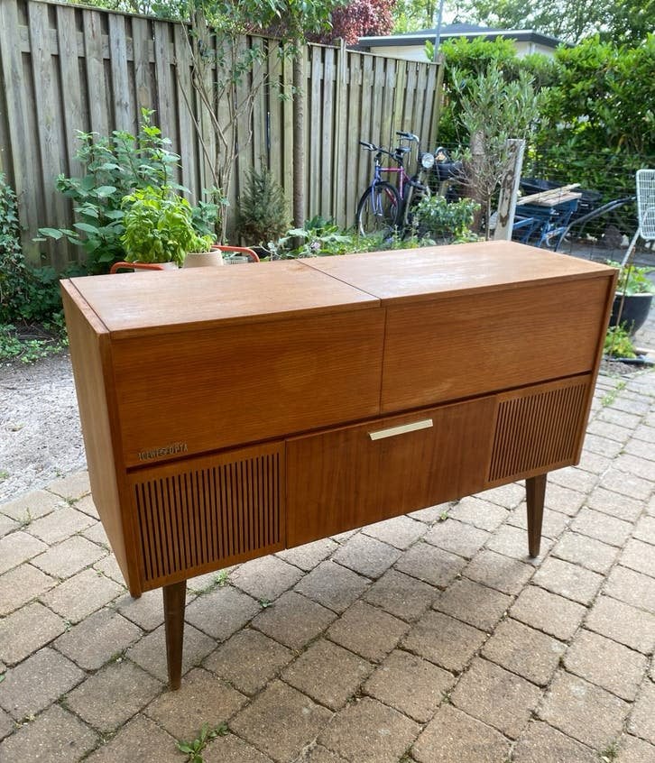 Vintage Loewe Opta Radio Meubel met Platenspeler, Antiek en Kunst, Ophalen
