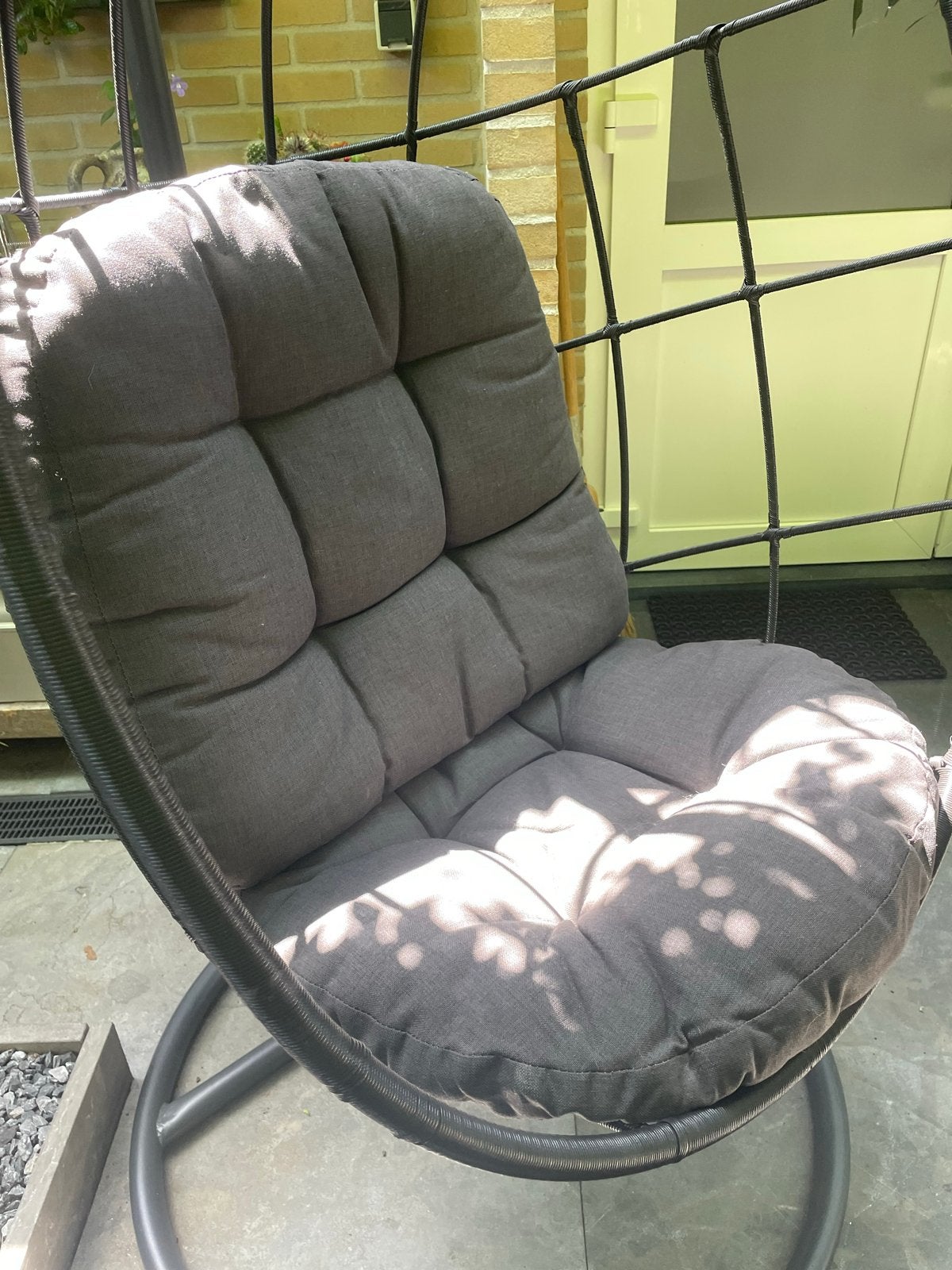 Comfortabele kussen voor ei hangstoel, Ophalen, Gebruikt, Grijs