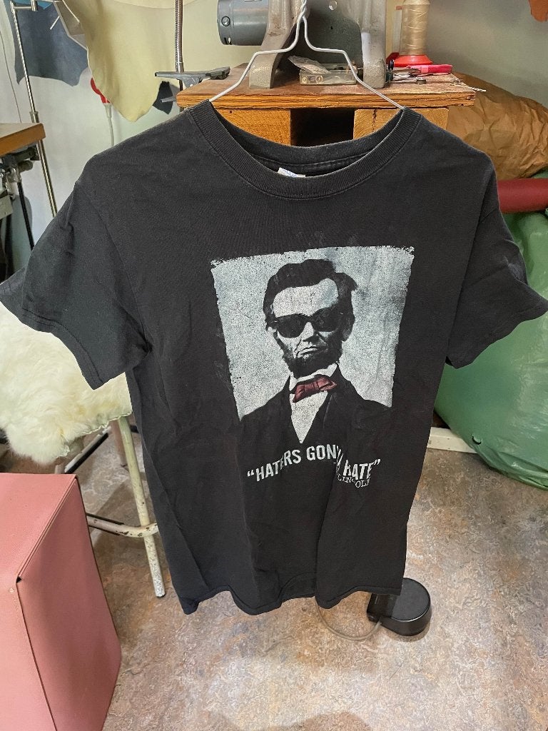 Abraham Lincoln shirt from America, Zwart, Ophalen of Verzenden, Gedragen, Maat 46 (S) of kleiner