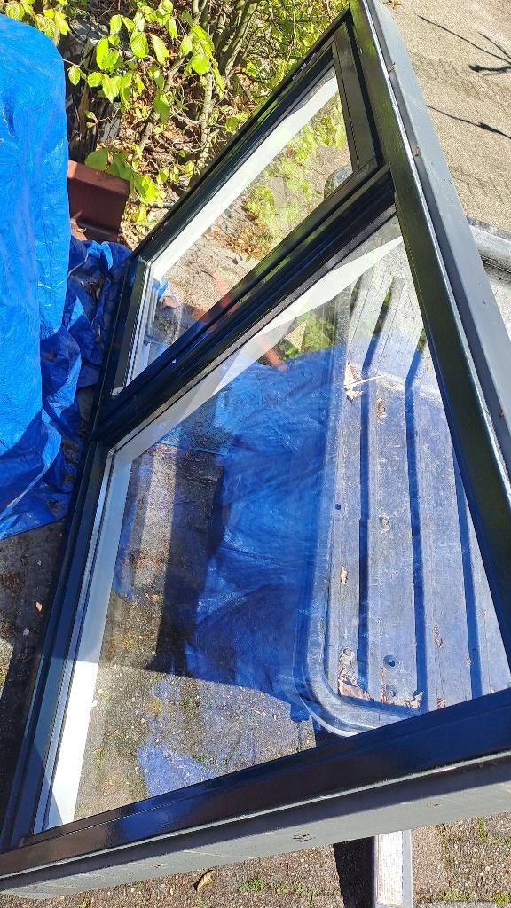 Raamkozijnen voor hele verdieping met  Hr ++ glas, Ophalen, Gebruikt, Dubbelglas, 120 tot 160 cm