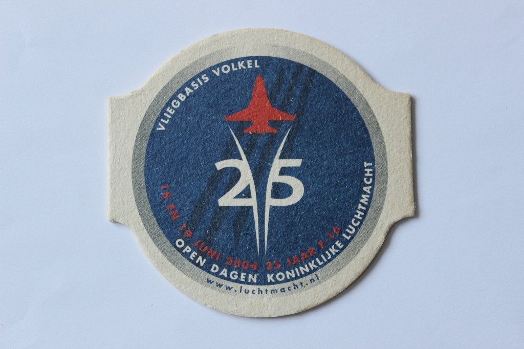 grolsch  bierviltje  open dagen  vliegbasis   Volkel  2004, Verzenden, Zo goed als nieuw, Patch, Badge of Embleem
