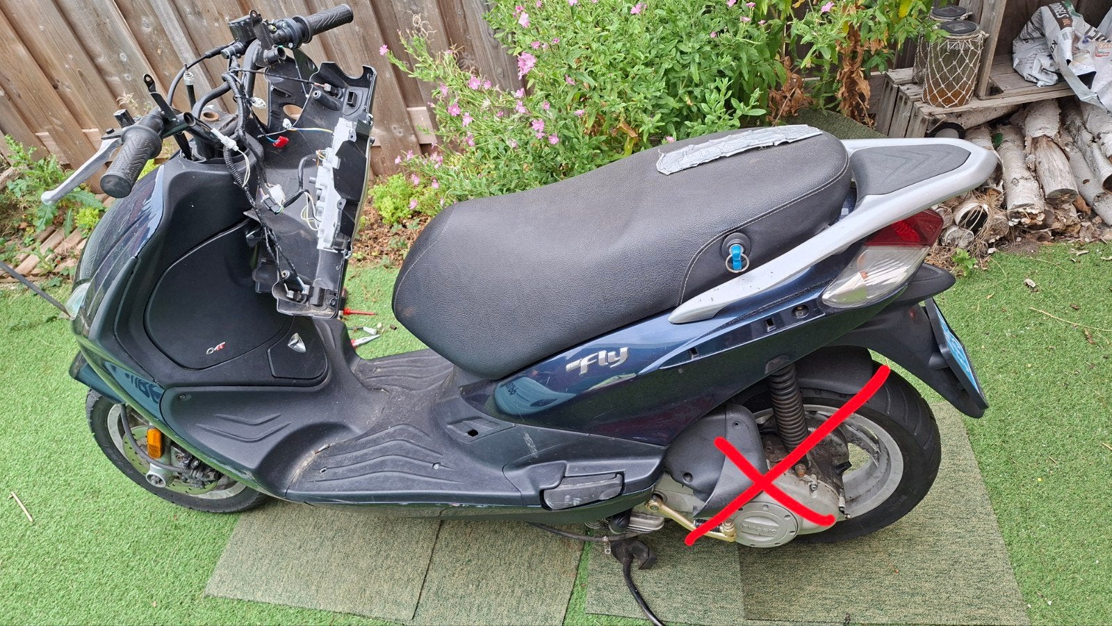Piaggio New Fly Frame, 2017, WOK, Fietsen en Brommers, Snorfietsen en Snorscooters, Ophalen, Piaggio, Gebruikt, Benzine