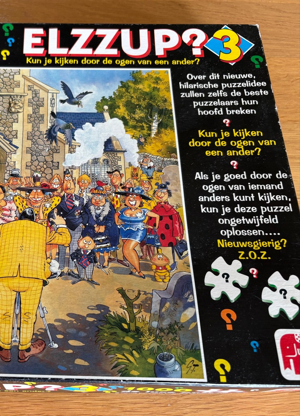 Elzzup? 3 Legpuzzel 1000 stukjes - Kun je kijken door de oge, Ophalen of Verzenden, 500 t/m 1500 stukjes, Zo goed als nieuw, Legpuzzel