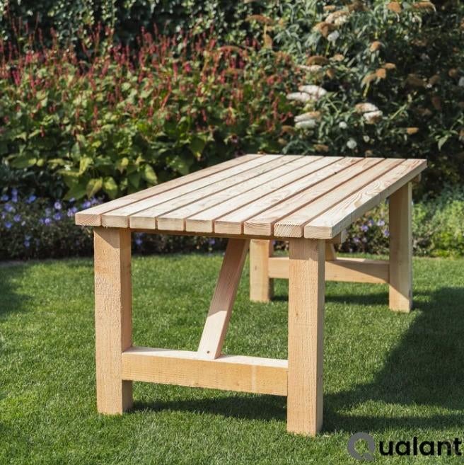 Stevige Douglas Tuintafels, Tuin en Terras, Tuintafels, Nieuw, Rechthoekig, Hout, Ophalen of Verzenden