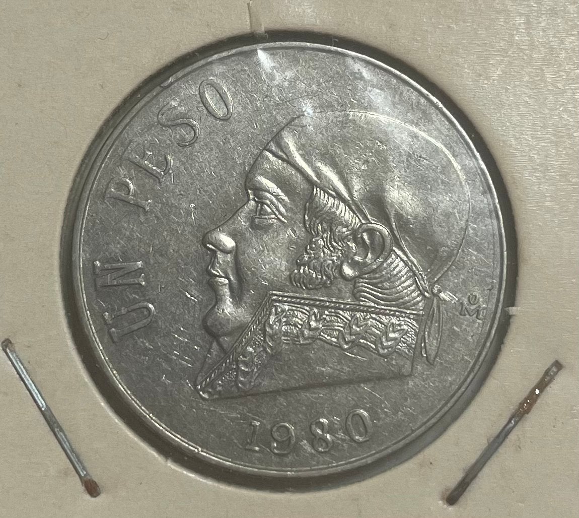 1 peso Mexico 1980, Ophalen of Verzenden