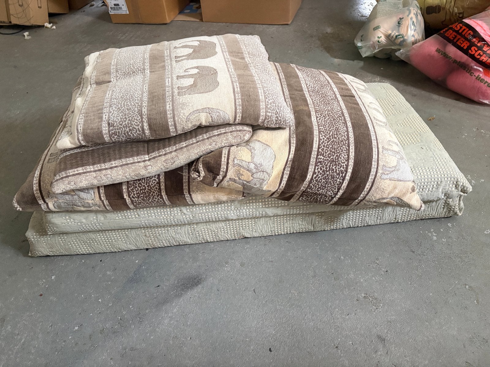 Tuinkussens voor 2-zits bankje en stoelen, Tuin en Terras, Tuinmeubel-accessoires, Ophalen, Gebruikt