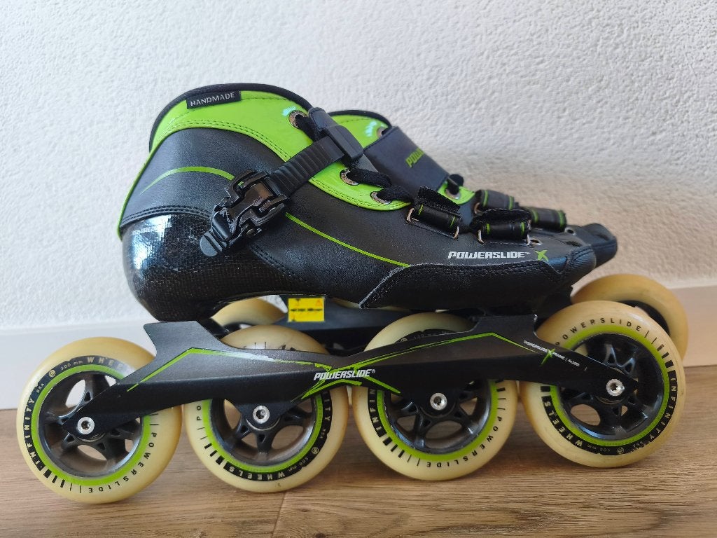 Gave Powerslide x men skeelers maat 42 Grote wielen!, Sport en Fitness, Skeelers, Ophalen of Verzenden, Zo goed als nieuw, Inline skates 4 wielen