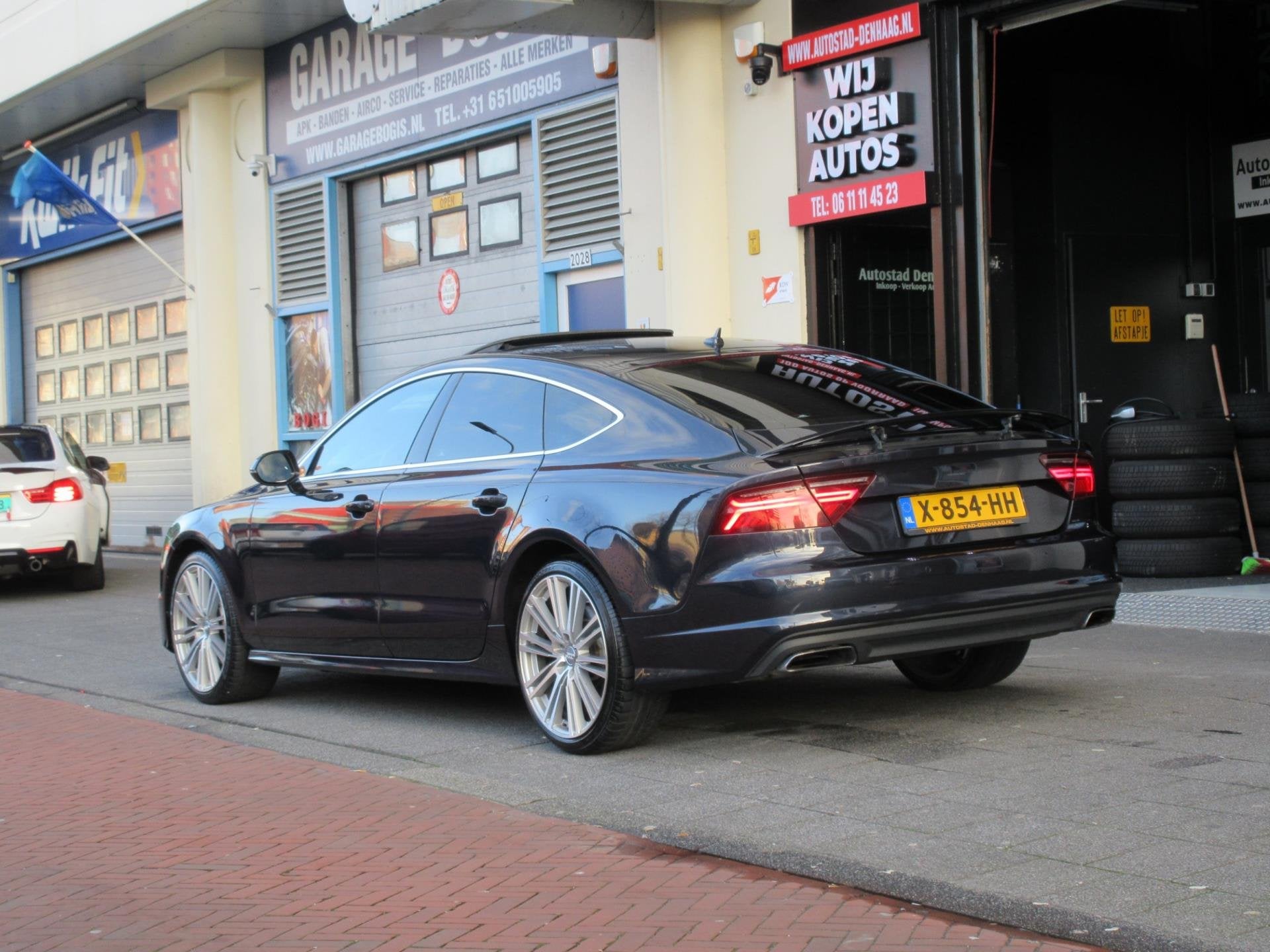 Audi A7 Sportback 2.0 TFSI Pro Line Plus Aut Leer Schuifdak, Auto's, Audi, Gebruikt, Euro 6, 4 cilinders, Automatische klimaatregeling