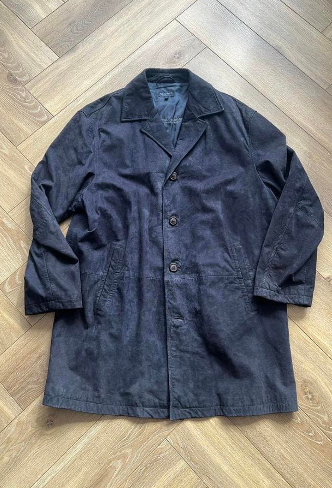 GANT donkerblauwe heren jas maat L, Ophalen of Verzenden, Zo goed als nieuw, Maat 52/54 (L), Blauw